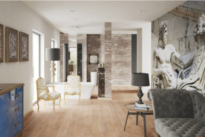 Паркетна дошка Barlinek Smaki Zycia Дуб Banana Song Grande VARIOUS, 1 смуговий, матовий лак, браширований, фаска 4 V, 14*180*220 мм