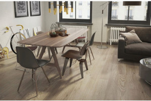 Паркетна дошка Barlinek Smaki Zycia Дуб Tartufo Grande FAMILY, 1 смуговий, матовий лак, браширований, фаска 4 V, 14*180*220 мм