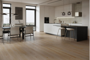 Кварц вініл Barlinek Next Step Standard Apricot Oak, натур, 34 клас, ультра-матовий лак, мікрофаска 4v, підкладка, 5.5*198*1234 мм