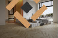 Кварц вініл Barlinek Next Step Herringbone Desert Oak HB, рустик, 34 клас, ультра-матовий лак, мікрофаска 4v, підкладка, 6*127.9*639.5 мм