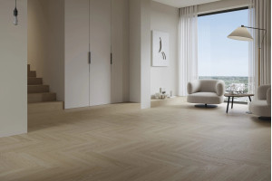 Кварц вініл Barlinek Next Step Herringbone Flax Oak HB, селект, 34 клас, ультра-матовий лак, мікрофаска 4v, підкладка, 6*127.9*639.5 мм