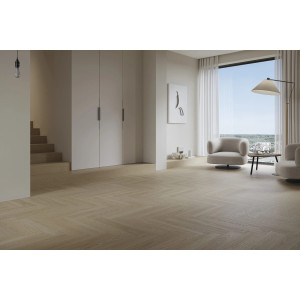 Кварц вініл Barlinek Next Step Herringbone Flax Oak HB, селект, 34 клас, ультра-матовий лак, мікрофаска 4v, підкладка, 6*127.9*639.5 мм