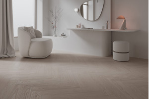 Кварц вініл Barlinek Next Step Herringbone Silk Oak HB, селект, 34 клас, ультра-матовий лак, мікрофаска 4v, підкладка, 6*127.9*639.5 мм