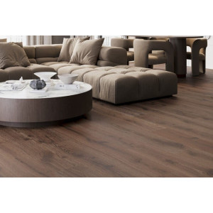 Кварц вініл Barlinek Next Step Large Coffee Oak, рустик, 34 клас, ультра-матовий лак, мікрофаска 4v, підкладка, 6*228*1523 мм