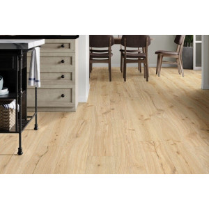 Кварц винил для теплого пола Barlinek Next Step Large Sand Oak, рустик, 34 класс, ультра-матовый лак, микрофаска 4v, подложка, 6*228*1523 мм