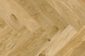 Паркетна дошка Barlinek PURE Classico Line англійська ялинка Дуб Caramel FAMILY, матовий лак, брашований, 4-х стороння мікрофаска, 14*180*725 мм