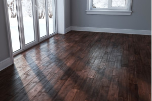 Паркетна дошка Brand Wood Гевея зістарена BROWN