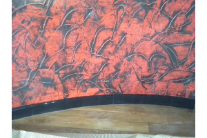 Установка складного плінтуса по радіусу секторами