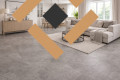 Вінілова підлога Tarkett Art Vinyl Express STUCCO WARM GREY, 2.5*500*1000 мм, без фаски, вологостійкий, 43 клас, робочий шар 0.7 мм