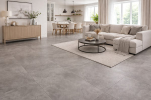 Вінілова підлога Tarkett Art Vinyl Express STUCCO WARM GREY, 2.5*500*1000 мм, без фаски, вологостійкий, 43 клас, робочий шар 0.7 мм