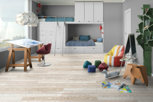 Паркетна дошка Tarkett Rumba Дуб Сніжний, рустик, лак, середнє брашування, 14*120*1200 мм