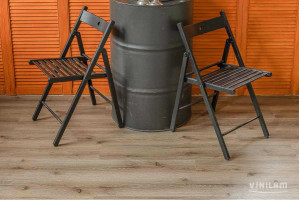 Вінілова підлога клейова Vinilam 2,5 mm 8838 Дуб Дамп, 43 клас, мікрофаска, 2.5*188*1228 мм