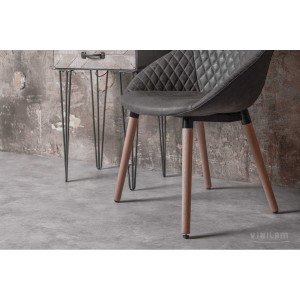 Виниловый пол клеевой Ceramo VINILAM плитка 2,5 mm 61606 Бетон, 43 класс, микрофаска, 2.5*475*950 мм