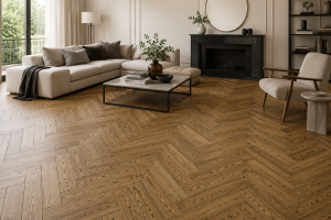 Паркет ялинка англійська 3-шарова  Arkwood Loft Oak Black дуб натур 14*140*600 мм