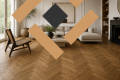 Паркет ялинка англійська 3-шарова Arkwood Loft Oak Black дуб натур 14*90*500 мм
