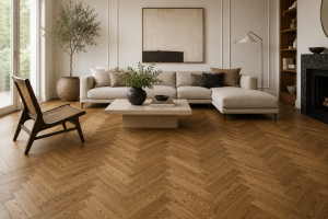Паркет ялинка англійська 3-шарова Arkwood Loft Oak Black дуб натур 14*90*500 мм
