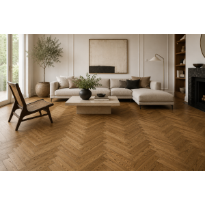 Паркет ялинка англійська 3-шарова Arkwood Loft Oak Black дуб рустик 14*90*500 мм