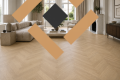 Паркет ялинка англійська 3-шарова Arkwood Loft Oak Eggplant дуб рустик 14*100*500 мм