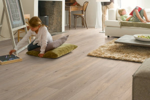 Ламінат Quick-Step Largo Дуб натуральний Лонг-Айленд, 32 клас, фаска 4v, влагостійкий, 9.5*205*2050 мм