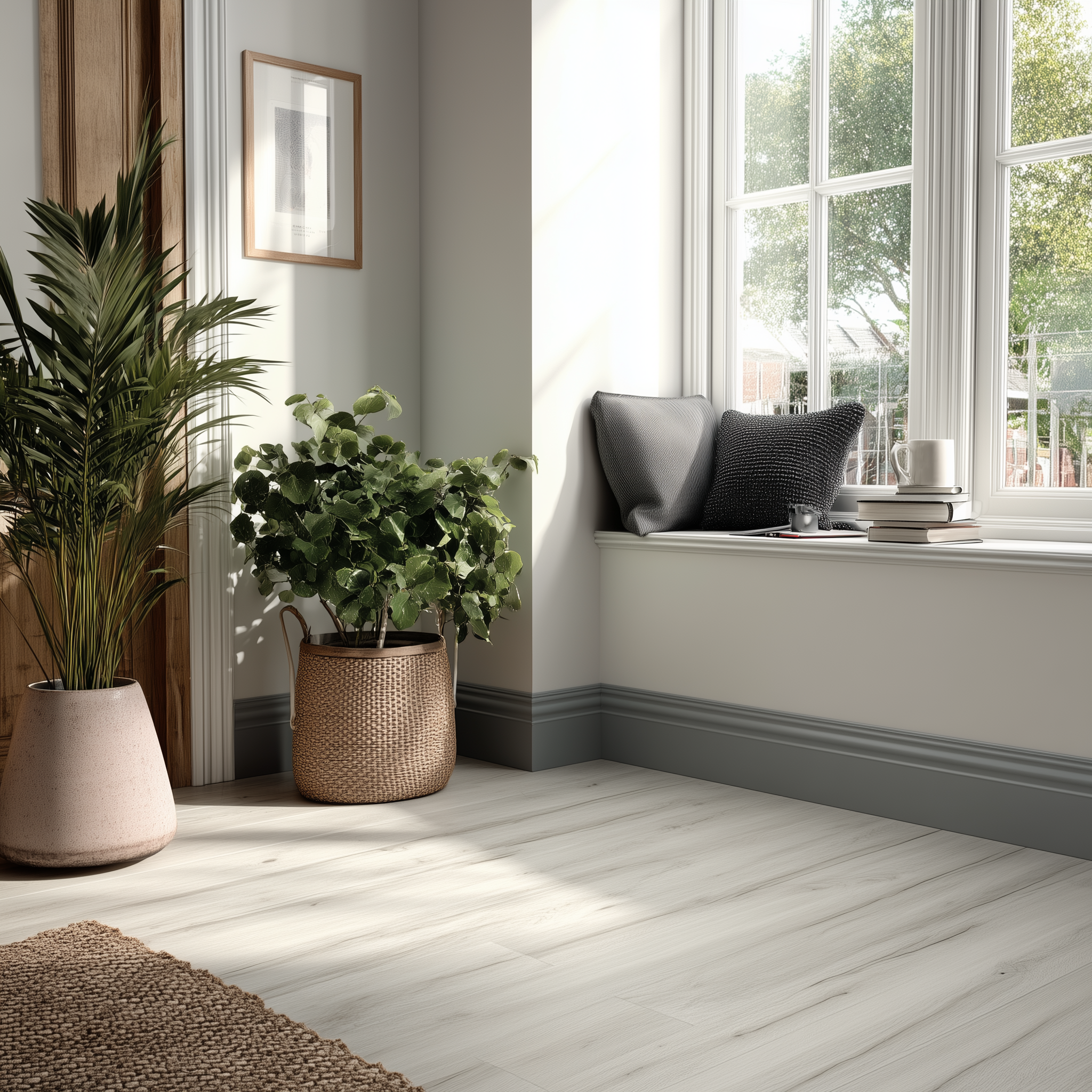 Сірий плінтус для підлоги